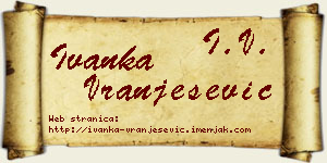 Ivanka Vranješević vizit kartica
